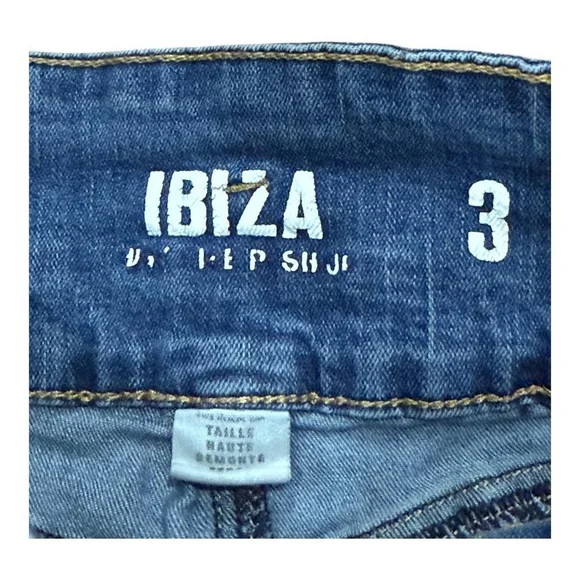 Ibiza Jeans Womens 3 Blue Distressed Ripped Skinny Stretch Style 56-411 DKD5 - Picture 5 of 7